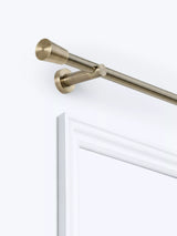 John Lewis Fixed Eyelet Metal Curtain Pole Kit for Eyelet Curtains in Antique Brass, 28mm