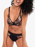 Maison Lejaby floral wired full cup bra Berry Garden, imported from the UK