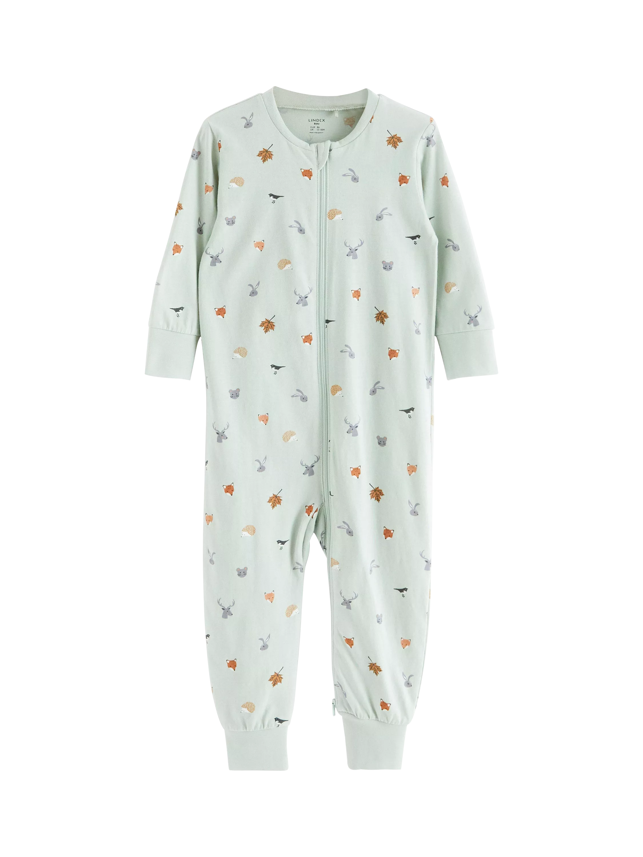 Lindex Baby Fox Sleepsuit, Light Aqua - McGrocer
