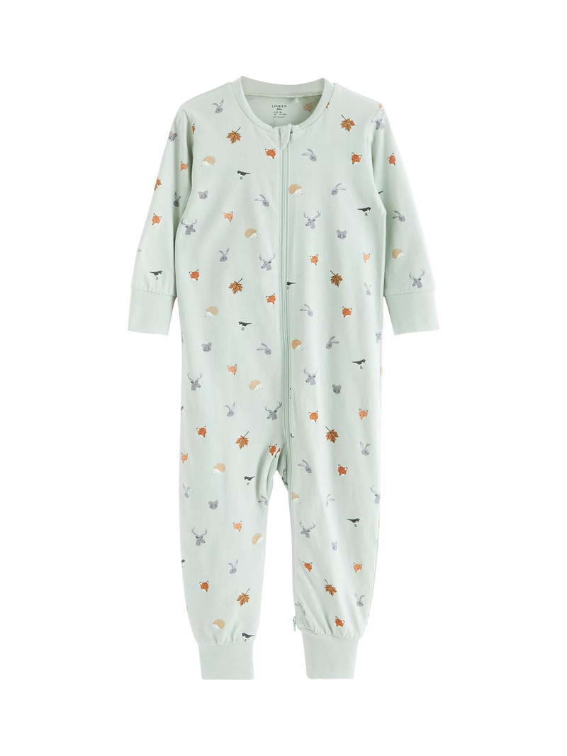 Lindex Baby Fox Sleepsuit, Light Aqua - McGrocer