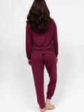 Cyberjammies jersey pyjama set ox blood - British product