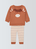 John Lewis Baby Novelty Cow Pyjamas Natural, UK version