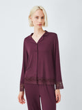 John Lewis Willow Lace Trim Pyjama Set Fig, imported from the UK