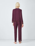 John Lewis Willow Lace Trim Pyjama Set Fig, imported from the UK