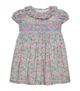 Trotters Cotton Smocked Liberty Print Infant Dress (3-24 Months)