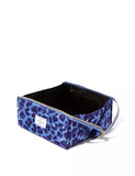 The Flat Lay Co. Open Flat Box Bag in Blue Leopard GOODS M&S