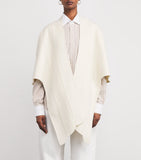 100% Cashmere Long Sleeve Stole with Panelling and Scalloped Edges
