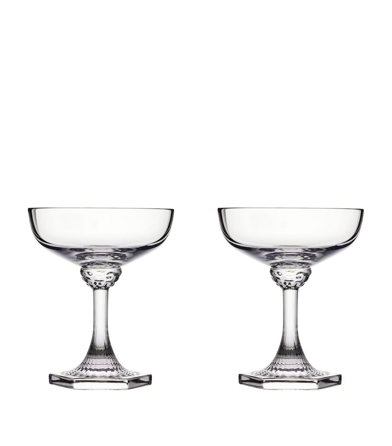 Royal Copenhagen Aurora Champagne Coupes 250ml set, imported from the UK