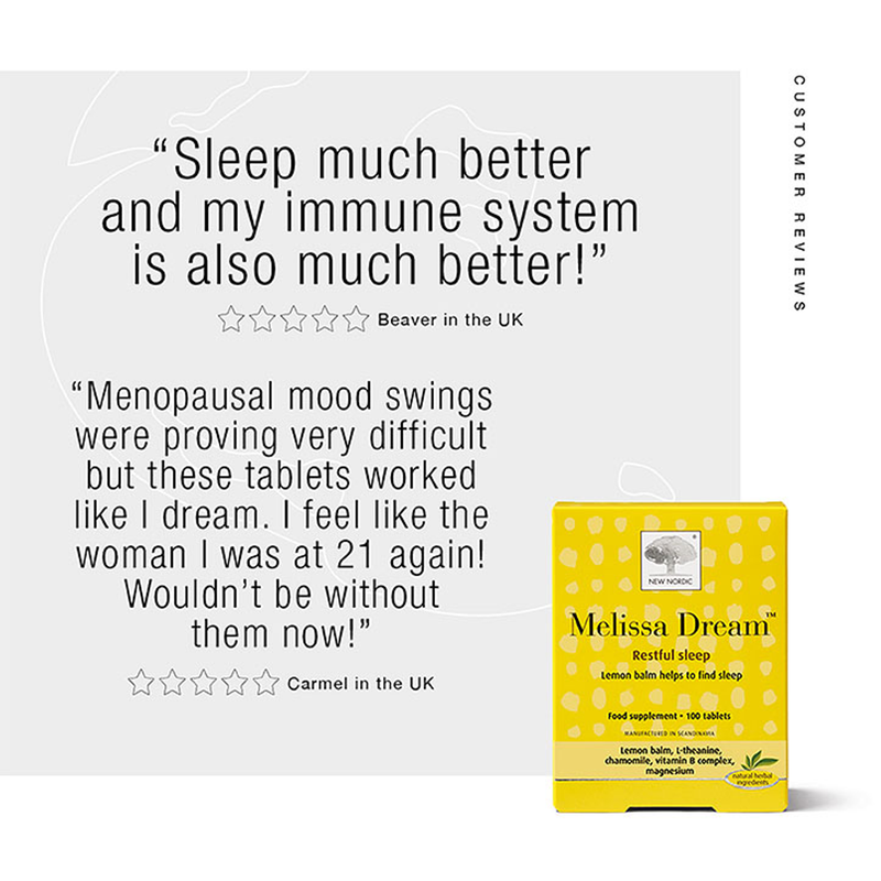 Herbal Sleep Support Supplement with Lemon Balm and Magnesium 40 Tablets