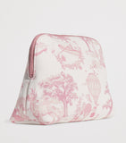 Harrods Toile Half Moon Cosmetic Bag