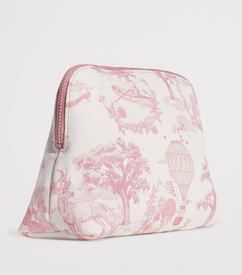 Harrods Toile Half Moon Cosmetic Bag
