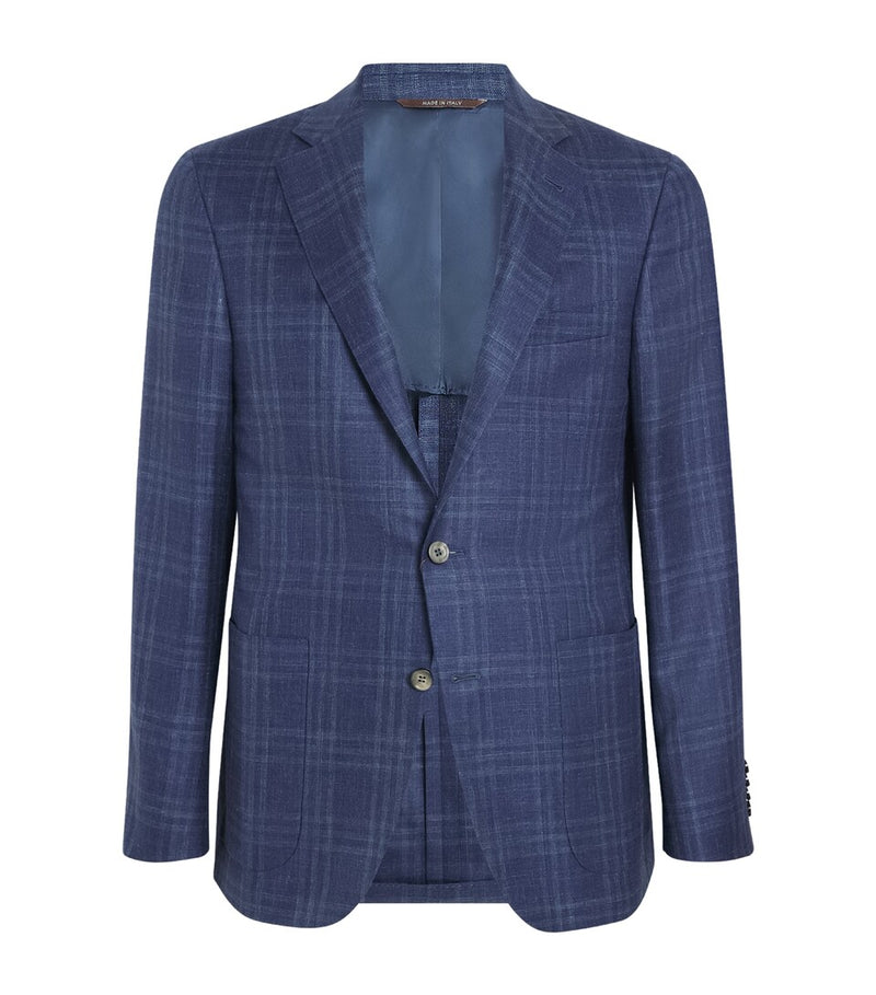 Regular Fit Virgin Wool Overcoat with Notched Lapels