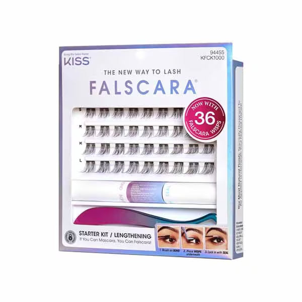 DNR Kiss Falscara individual lashes Starter Kit 36 wisps - British product