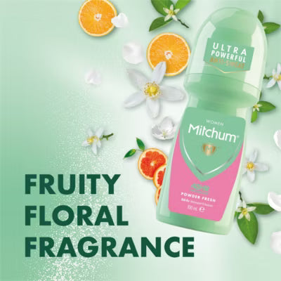 Mitchum Women Powder Fresh Roll-On 100ml, imported from the UK