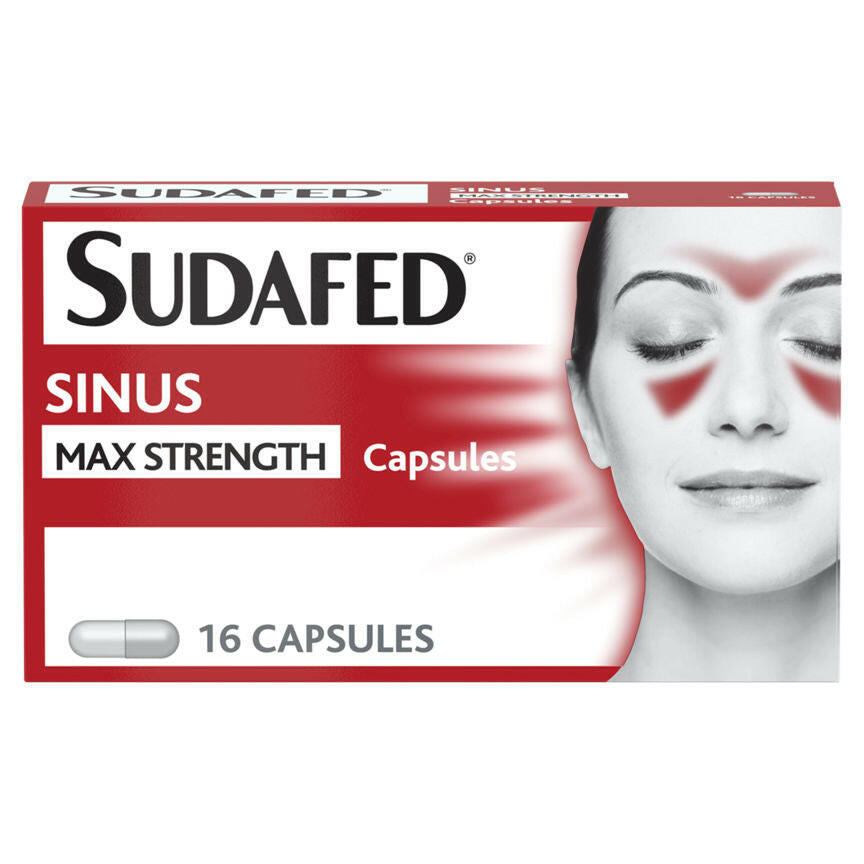 Sudafed Sinus Max Strength Capsules GOODS ASDA