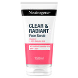 Neutrogena Clear and Radiant Face Scrub with pink grapefruit and vitamin C 150ml, imported from the UK
