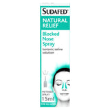 Sudafed Natural Relief Blocked Nose Spray No Preservatives Nasal Spray 15ml