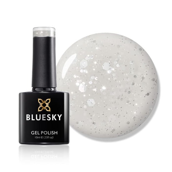 Bluesky Gel Polish White Diamond Glitter - British product