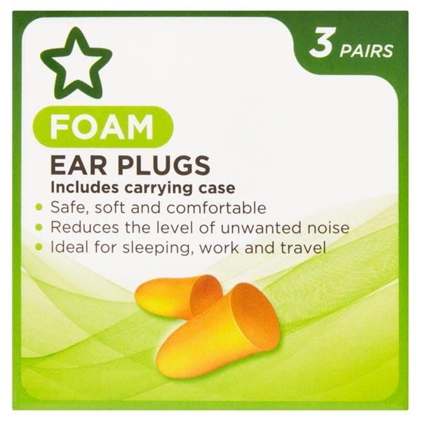 Superdrug Soft Foam Ear Plugs 3 Pairs GOODS Superdrug
