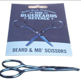 Bluebeards Revenge Beard and Moustache Scissors Metallic Blue 9cm