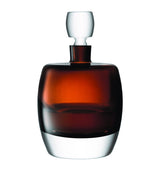 Brown Glass Whisky Decanter with Hand-Ground Stopper, 1.05L Capacity