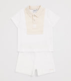 BOSS Kidswear cotton polo and shorts set for infants 1-18 months - British product