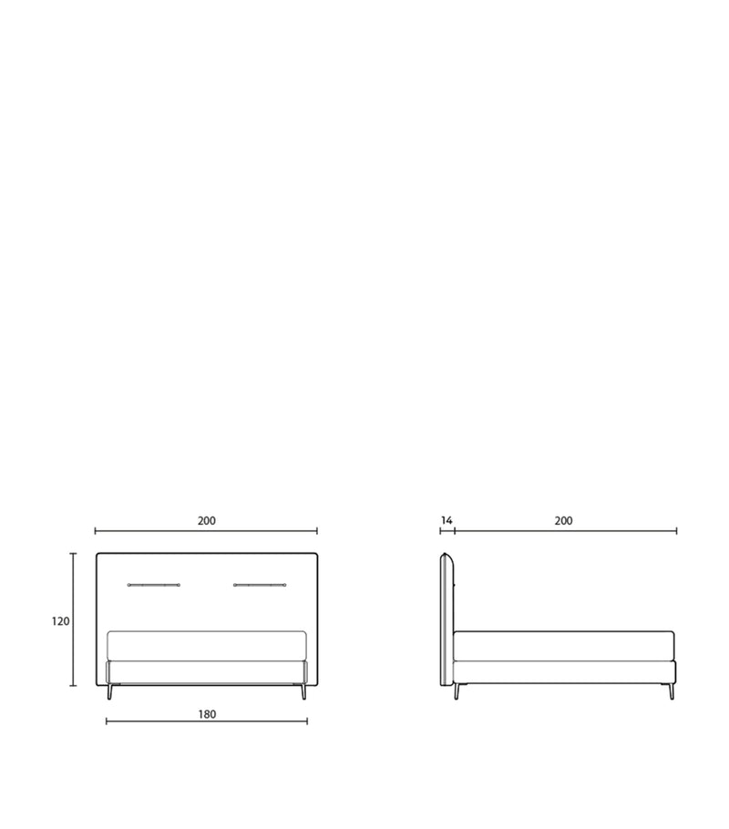 Colunex Azur Headboard 200cm - British product