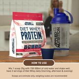 Diet Whey Protein Strawberry Milkshake 1kg