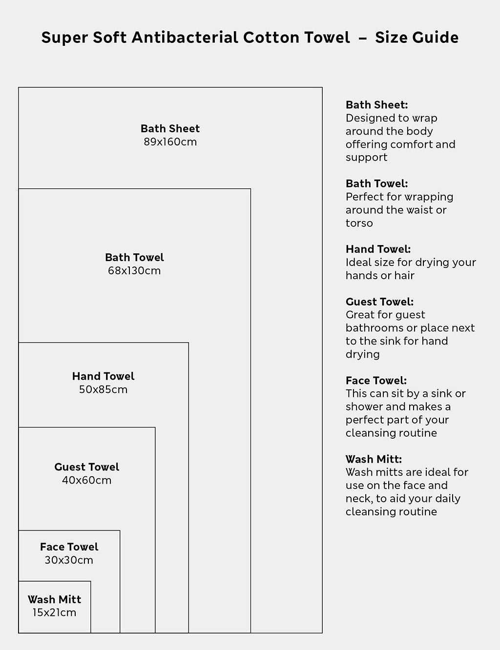 Super Soft Pure Cotton Towel Bathroom M&S