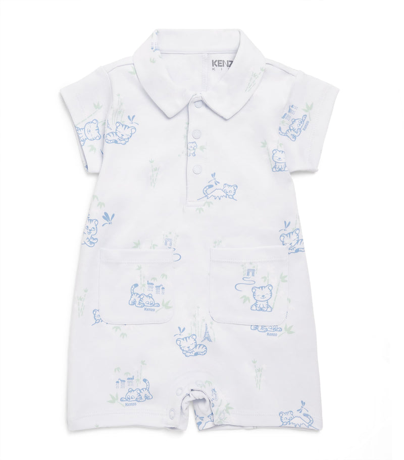 Kenzo Kids cotton printed playsuit 3-18 months, UK version