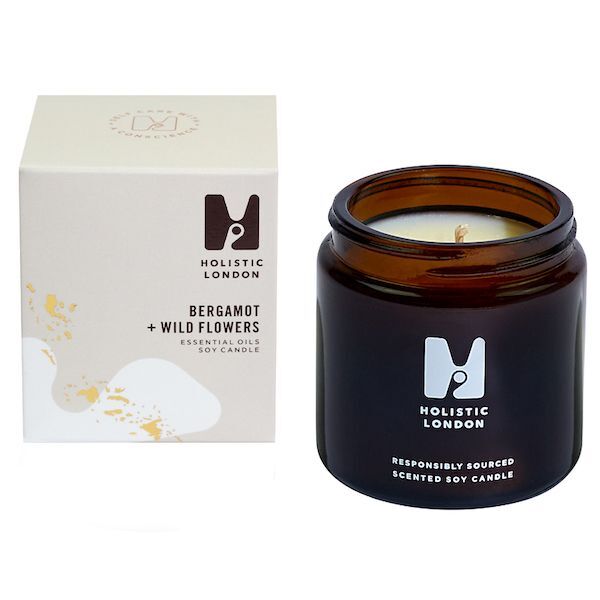 Holistic London Scented Candle Bergamot + Wild Flowers 120ml, UK version