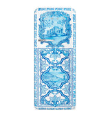 Hand-Painted Retro Maiolica Fridge with Greek Temple Design