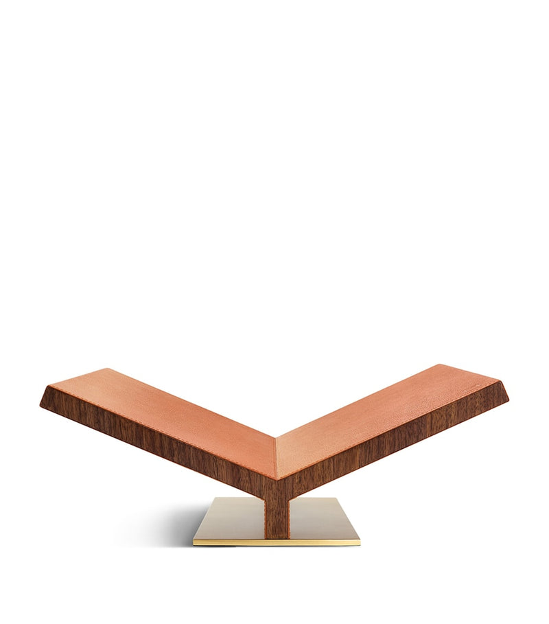 Assouline Walnut-Leather Classic Collector Bookstand - British product