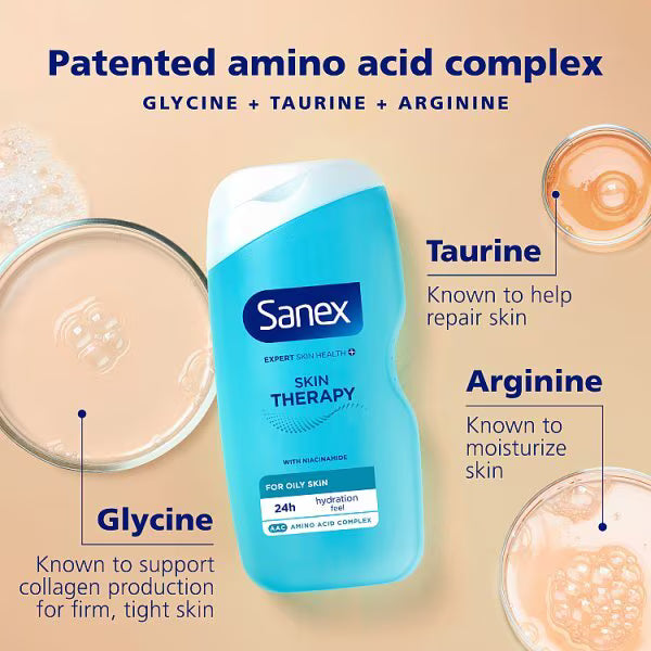 Sanex oily skin therapy shower gel 450ml (British brand)