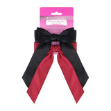 Brushworks Satin Hair Bow Duo Red & Black Elegant Hair Clip