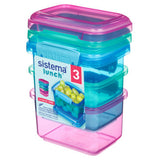 Sistema Lunch Food Storage Containers 400ml 3-Pack