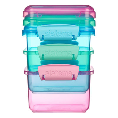 Sistema lunch food storage containers 400ml 3-pack (British brand)
