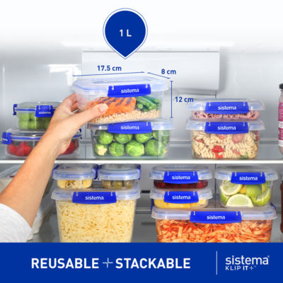 Sistema KLIP IT PLUS leakproof food storage containers (British brand)