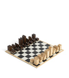 Swaine leather and maple wood chess set (British brand)