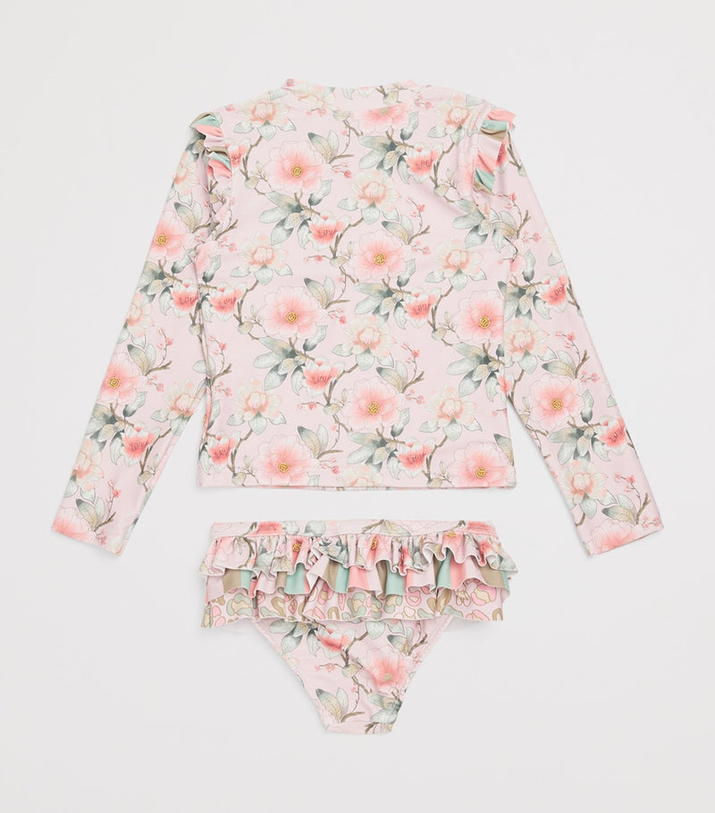 Olga Valentine Floral Print 2-Piece Swimsuit 2-10 Years, imported from the UK