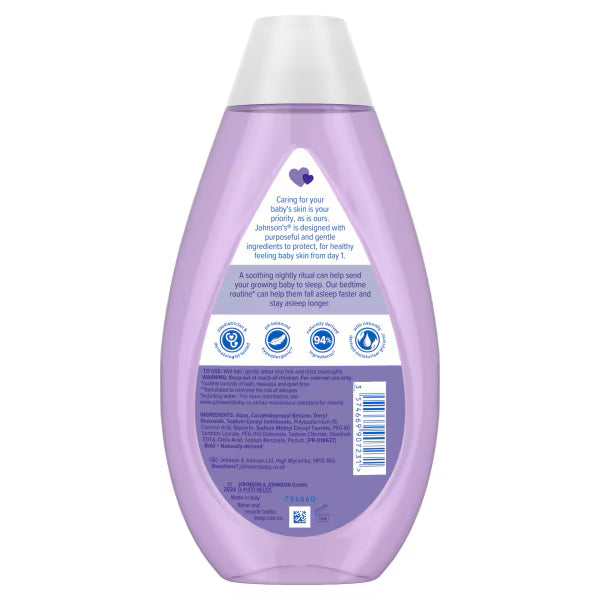 Johnsons Baby Bedtime Shampoo sensitive skin formula, UK version