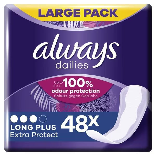 Always Dailies panty liners Long Plus 48 pack - British product