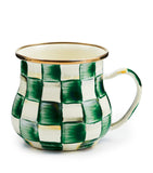 MacKenzie-Childs Emerald Check mug, imported from the UK