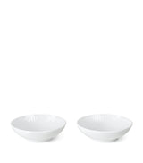 Royal Copenhagen Set of 2 Fluted Porcelain Bowls (9cm)