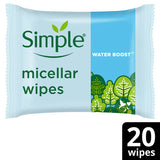 Simple Kind to Skin Water Boost Micellar Cleansing Wipes 20