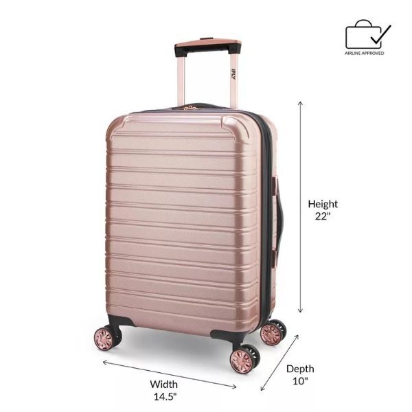 IFLY Hardside Spinner Suitcase Rose Gold Small, UK version