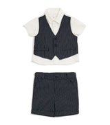 Patachou Stripe Waistcoat and Shorts Outfit Set 6 Months - 4 Years