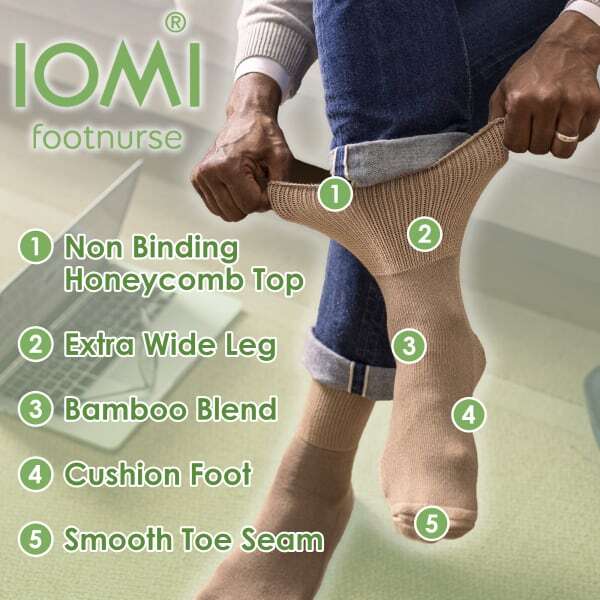 IOMI Diabetic Socks Bamboo Extra Wide 3 Pack, UK version