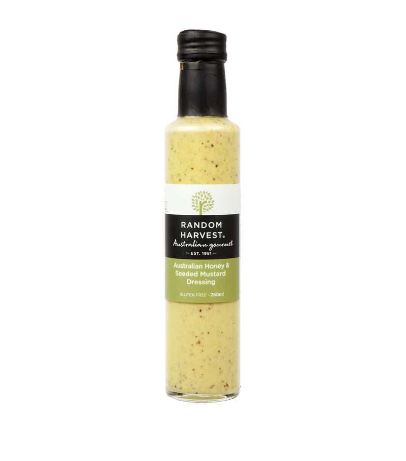 Random Harvest Australian Honey Seeded Mustard Dressing 250ml, imported from the UK