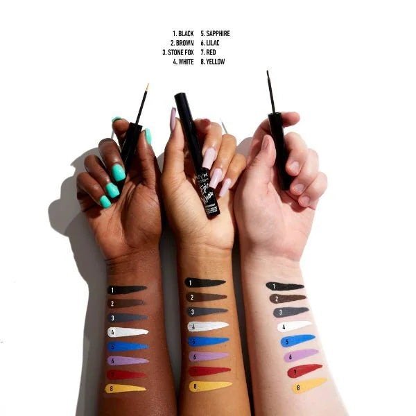 NYX professional makeup liquid liner brown, imported from the UK